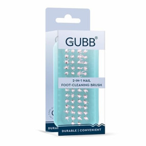 GUBB 2 In 1 Nail & Foot Cleaning Pedicure Brush, Provides Good Feet & Nail Care Experience - Removes Dead Skin Cells, Soft & Strong Bristles, Durable & Convenient