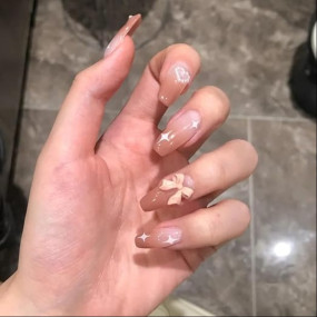 Fashionharbour 24 Reusable Artificial Fake Nail Set| Lightweight & Long Lasting| Easy To Use| Quick Fix For Festivals & Special Occasions (0lf031)