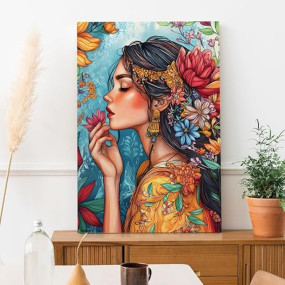 PAPER PLANE DESIGN Modern Art Canvas Gallery Wrap Painting | Eclectic Modern Art Theme | Wall Art for Living Room, Bedroom, and Office Decor | Size 20 In x 30 In. (A)