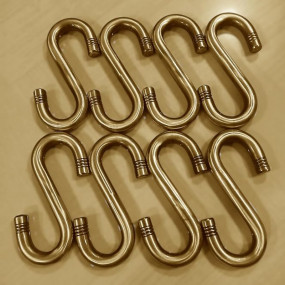 Antique Brass Finish (8 pc S-Hook 2pcs W-Hook) for Patio JHULA, Superior HI-Grade Quality Life TIME WARRENTY, KADA Patio Swing, Hammock Swing12MM Rod with Weight Capacity of 1000KG.