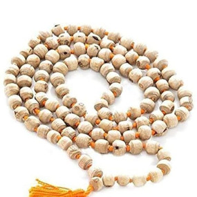 Gaumukhi Jaap Bag & 108 Beads Tulsi Mala | Jaap Mala With Jaap Bag | For Prayer And Chanting | Gomukhi Jap Mala | Pack Of 2 Items, Yellow
