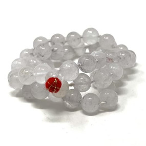 MAHANT JI 100% Pure and Certified 54 + 1 Beads Sphatik Or Crystal Mala with Lab Certificate, Gangajal and Chandan from Kashi (Weight Between 55 Gm to 70 Gm, Sphatik Mala Beads Size 9 MM to 11 MM)