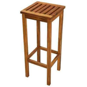Earlywood Solid Teak Wood Stool Used for Bar Chair & Home and Office D�cor Rosewood Natural Brown Finish Natural (Pack of 2)