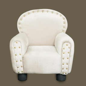 Daryoo - Royal Majestic Kids Sofa - Ergonomic Design With Armrest & Backrest For Ages 1-6 (Beige) - Pine Wood