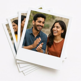 Brandian Paper Customized Mini Photos Prints Custom Photo Prints for Preserving Memories DIY Artwork and Gift Packaging 4 X 3 Inches White (Pack of 06)