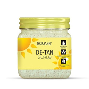 DR.RASHEL De-Tan Scrub For Face & Body (380 Ml) | Revitalizing Tan Removal || Cleanser,Dead Skin|| Blackhead Remover For Deep Exfoliation Scrub