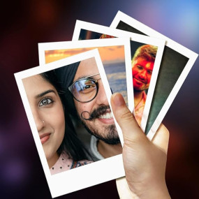 Personalized Gifts Paper Mini Photos Prints Customized (Pack Of 25)