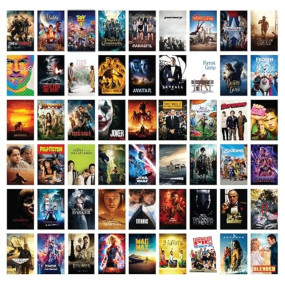 CodersParadise Pack Of 54 Movie Posters Wall Collage Kit - 4 X 6 In Poster For Wall Decor - Wall Art For Bedroom, Living Room, Office