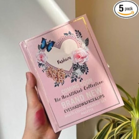 SKINPLUS 5in1 Book-Style Foldable Makeup Palette Set | Portable & Long-Lasting | Contour Blush Highlight Eyeshadow, Suitable for Multiple Skin Tones & Makeup Looks All In One MakeupBook