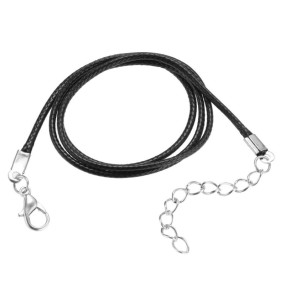 Kawn® DIY Handmade Necklace Cords Wax Rope String for Jewelry Making 1.5mm Black