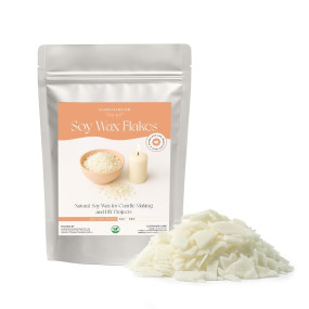 Floryn Decor® - 100% Pure Soy Wax for Candle Making | Natural Soy Wax | Vegetable Wax for Candle Making (Pack of 1 Kg)