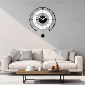 Nubilous Large World Map Wall Clock, Metal Minimalist Modern Clock, Round Silent Non-Ticking Battery Operated Wall Clocks for Living Room/Home/Kitchen/Bedroom/Office/School Decor (Black(ST-28), 40CM)