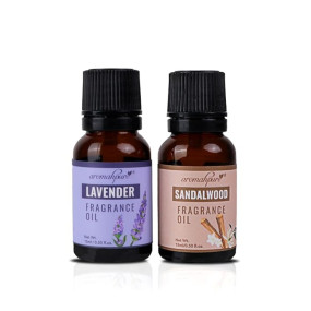 Aromahpure Fragrance Oil |30 ml|Pack of 2|Lavender, Sandalwood Aroma Oil for Home Fragrance|Best for Aromatherapy|Helps in concentration & meditation|Used in Diffusers, Candles, Air Fresheners, Soaps.