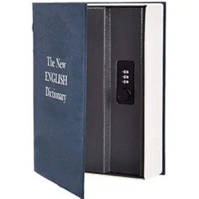 Shopo (LABEL) Book Locker Dictionary Stainless Steel Hidden Safe Jewellery Box/Cash Locker for Home and Office (18 x 12 x 5.5 cm) (Multicolour)