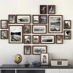 ArtzFolio Wall Photo Frame D119 | Wall Photo Frame Collage for Living Room | Picture Frames Home & Wall Decoration | Dark Brown | Set of 20 Units | 4x6-14 Unit | 6x10-4 Unit | 8x10-2 Unit