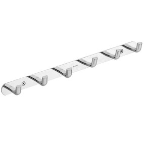 ALTON ALD965, Stainless Steel, 6-Pin Wall Hooks for Hanging Cloth and Towel Hangers for Wall Hooks, Door Hangers, Hook Rail, Silver