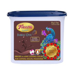 Flexon Dye Powdered Fabric Dye (Dark Brown)-50g