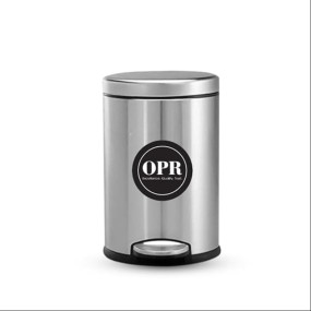 OPR Stainless Steel 5 Litre Plain Pedal Dustbin With Plastic Bucket And Lid | Trash Can, Round Shape Dustbin For Home, Bathroom, Kitchen, Office, Bedroom (5 Litres- 7 * 11 Inches)(small size)