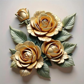 Skytail Rose Fondant Mold 3D Flower Leaves Shape Molds for Candle Soap Making Resin Crafting Cake Dessert Decoration Chocolate Sugarcraft Gum Paste Cupcake Topper Candy Clay Craft Molds