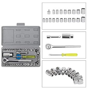 40 in 1 Pcs Wrench PVN Tool Kit & Screwdriver & Socket Set Power & Hand Tool Kit (40 Tools) Hand Tool Kit (40 Tools)