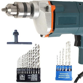 Inditrust 10mm Drill & Bit Tool Kit 13HHS Bits + 5 Masonry Bits Power & Hand Tool Kit, Blue