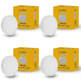 Jaquar 12W LED Gem Trimless Round Surface Mount Down Light | No False Ceiling Required | Natural White(4000K) | (Pack of 4)