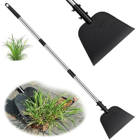 HASTHIP® Garden Flat Head Shovel - Garden Weed Spade Shovel - 140CM Garden Cleaning Shovel - Steel Shovel for Gardening with Long Handle - Garden Floor Scraper Shovel - Gardening Weed Remover Tool