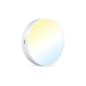 wipro Polycarbonate Garnet 12W Rimless Round CCT Surface Panel,Colour Changing Panel,Warm White,Neutral White,Cool White,Elegant Rimless Design,Surface Mounted LED Downlighter for Ceiling,Pack of 20
