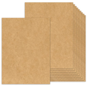 Lakeer A4 Kraft/Craft Paper Craft Liner Sheet - 300 GSM, Brown Color, Pack of 10 Pcs | for DIY Craft, Scrapbooking, Art, Etc.