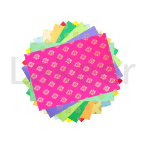 Lakeer A4 Printed Decorative Paper Pack of 10 sheets 180-210GSM thick Pre Printed Paper For Origami, Scrapbooking, Hobby Crafts, Project Work, etc (Emblem)