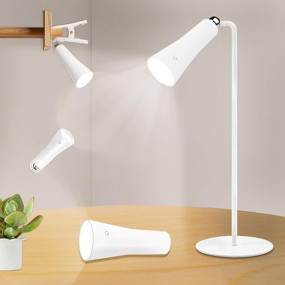 Amazon Brand - Umi LED Desk Lamp – 360° Adjustable, 3 Brightness Levels, Eye-Caring Touch Control, and Wireless Rechargeable. Versatile for Desk, Wall, or Flashlight use.