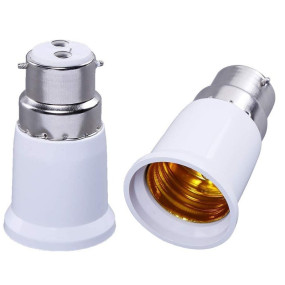 DECOFOLD Products B22 to E27 Bulb Converter, Converter Holder, Pack of 2 (White)