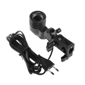 Schsteindar® Photography Photo Light Lamp Bulb Single Holder E27 Socket Bracket Studio EU Plug, with E27 Screw Base Socket Plastic Lamp Holder Light Bulb Adapter