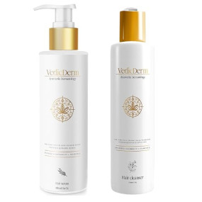 VEDICDERM Sensitive Scalp Bundle | Hair Serum & Cleanser 300ml | Soothes Itchy, Dry & Flaky Scalp | Reduces Irritation, Strengthens Hair & Restores Scalp Health | Sulfate & Paraben-Free