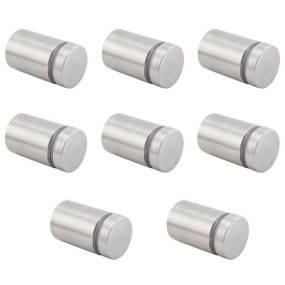 SDTC Tech 8-Pack Sign Holders Standoff Screws 3/4" Dia x 1" Len Stainless Steel Wall Mount Standoff Nail with Spacer Washer for Advertising Boards Glass Sign Acrylic Panel Photo Display