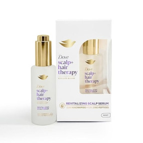 Dove Scalp + Hair Therapy Density Boost Revitalizing Scalp Serum with active ingredients 2.5% Niacinamide and 1.5% Zinc-peptides for visibly denser hair growth