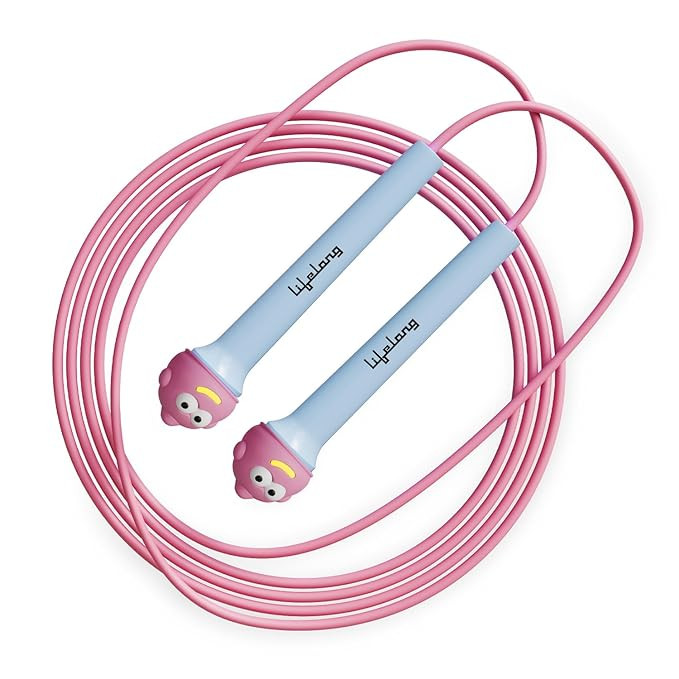 Lifelong Skipping Rope for Men, Women & Children Jumping-Rope with Adjustable Height(290cm) & Foam Handles, for Exercise, Workout & Weight Loss-PVC Skipping-Rope for Kids
