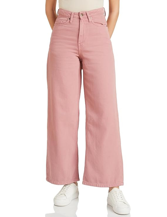 Amazon Brand - Symbol Women's Baggy Wide Leg Jeans (High Rise | Full Length)