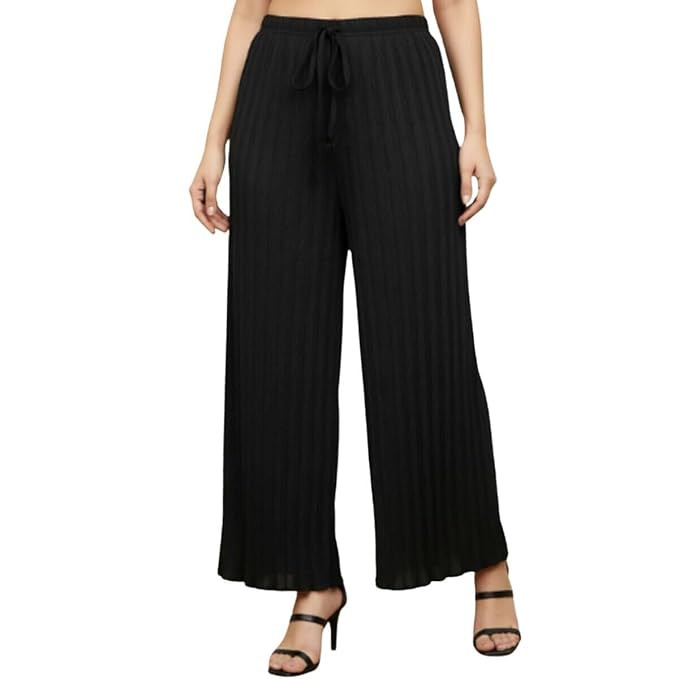 Khajuri Palazzo Pants for Women Flared Stretchable | Palazzo