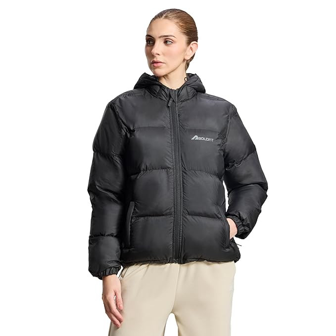 Boldfit Winter Jacket for Woman Waterproof & Windproof Puffer Winter Jacket for Women, Ladies Puffer Coat, Warm & Stylish Women's Winterwear for Cold Weather
