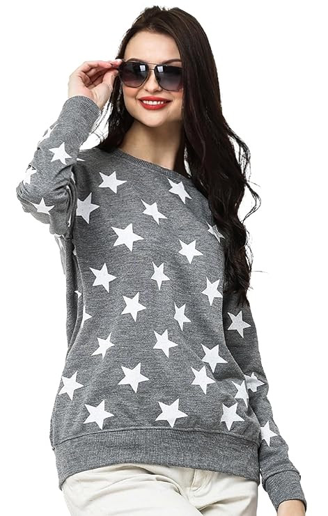 LEOTUDE Women's Knit Regular Fit Hooded Sweatshirt