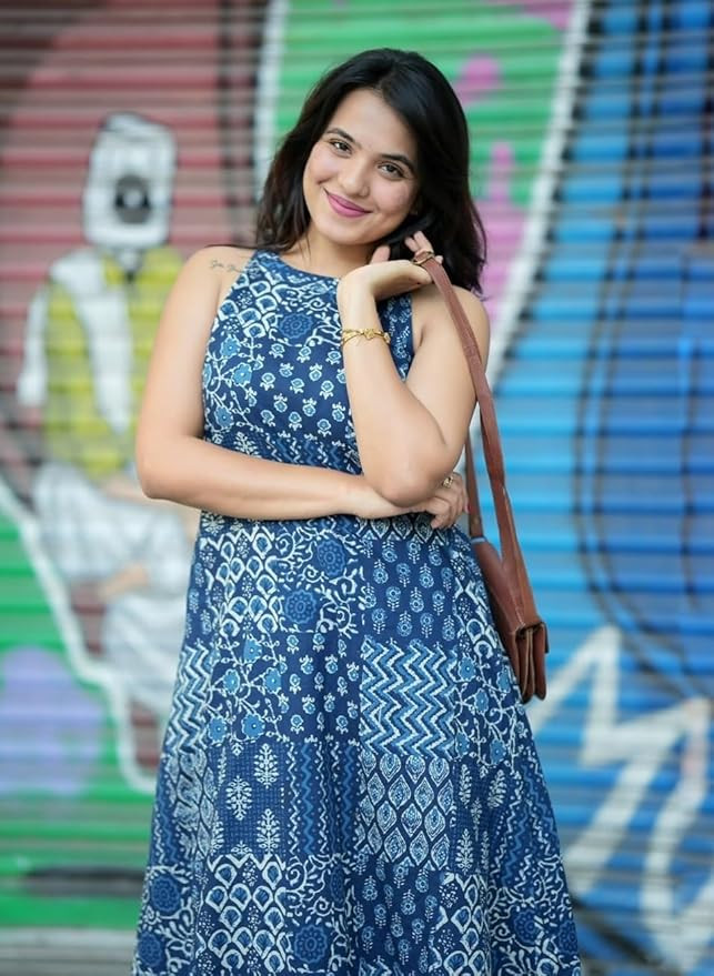 Klosia Women Pure Cotton Kurta Palazzo Set | Sleeveless Printed Kurta with Palazzo Pants | Summer Friendly, Office Wear Co-Ord Set