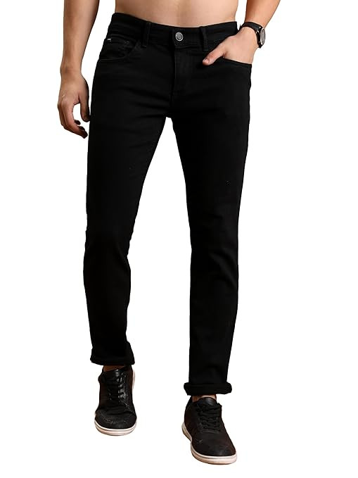 Highlander Men’s Straight Fit Jeans | Mid Rise | Stretchable | Designed for Comfort & Ease of Movement| Jeans for Man