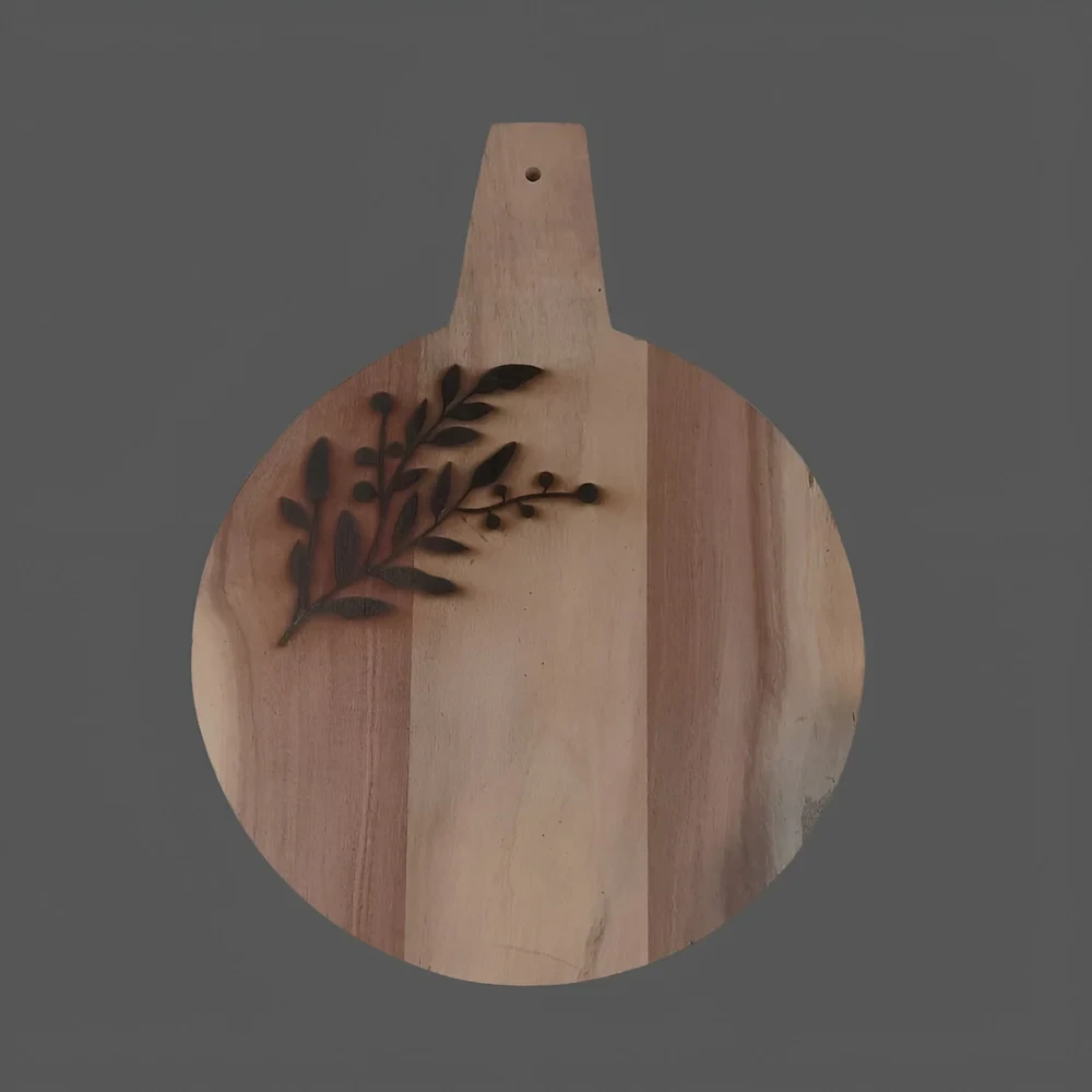 Wooden Round Chopping Board, For Kitchen, Size: 8 inch (Diameter)