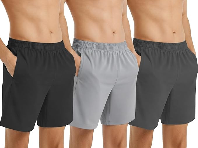 NINQ Workout Half Pant for Man | Gym Shorts for Men with Drawstring Waist & 2 Zipper Pockets | Stylish Lightweight Shorts Pant for Men Sports