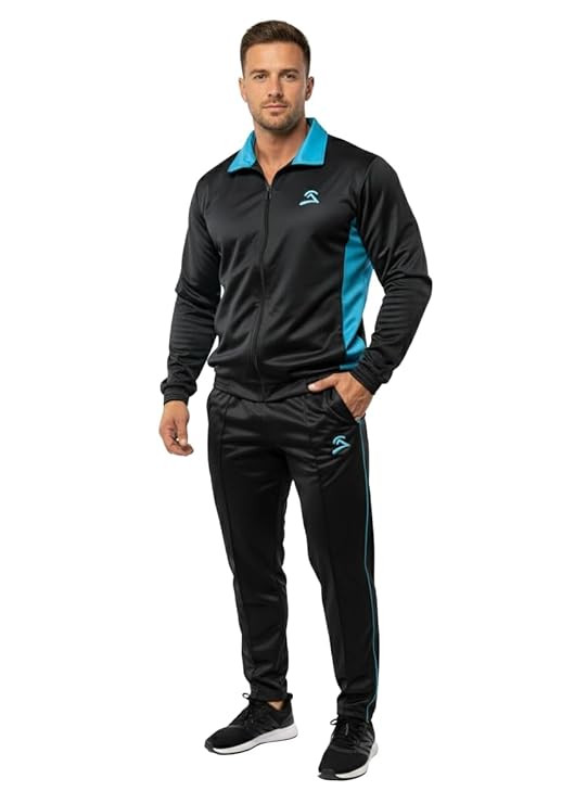 Men’s SuperPoly Tracksuit | Full Sleeve Zipper Jacket & Track Pant | Sportswear Gym Wear | Heavy Quality with-4 color optionS 690gm Weight