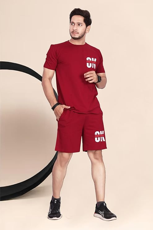 Men's Cotton Printed Night Suit Set of Top & Shorts|| Men's Pyjama Set || T-Shirt and Shorts Set for Men || Night Wear for Men || Night Suit for Men