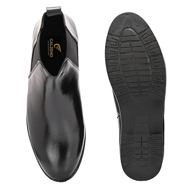 Men's Black Slip-On Boots | Lightweight Comfortable Casual Boots Size - 7