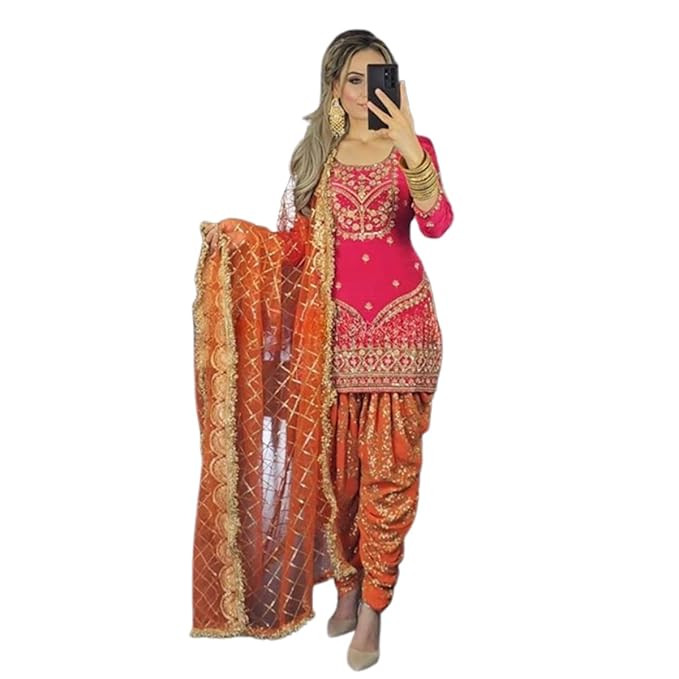 Women's Georgette Ethnic Wear for Women Stitched Sharara Salwar Suit SF201-ver-3 Diwali Outfit Bridal Light Green Colour Indian Casual Wear Salwar Suit IN Eid