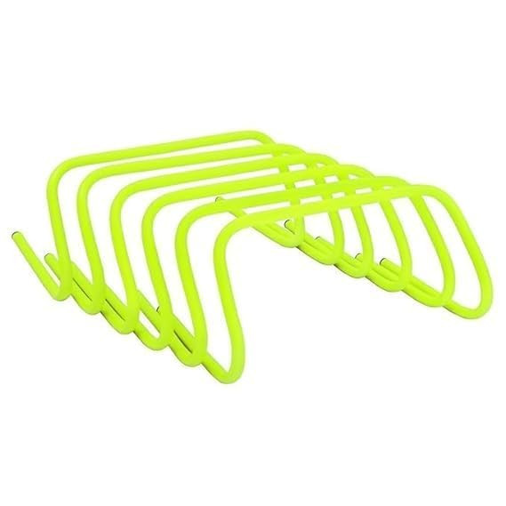 Protoner Speed Training Hurdles, 6-18 Inch Height Options, Pack of 4, Neon Yellow (6 inch)